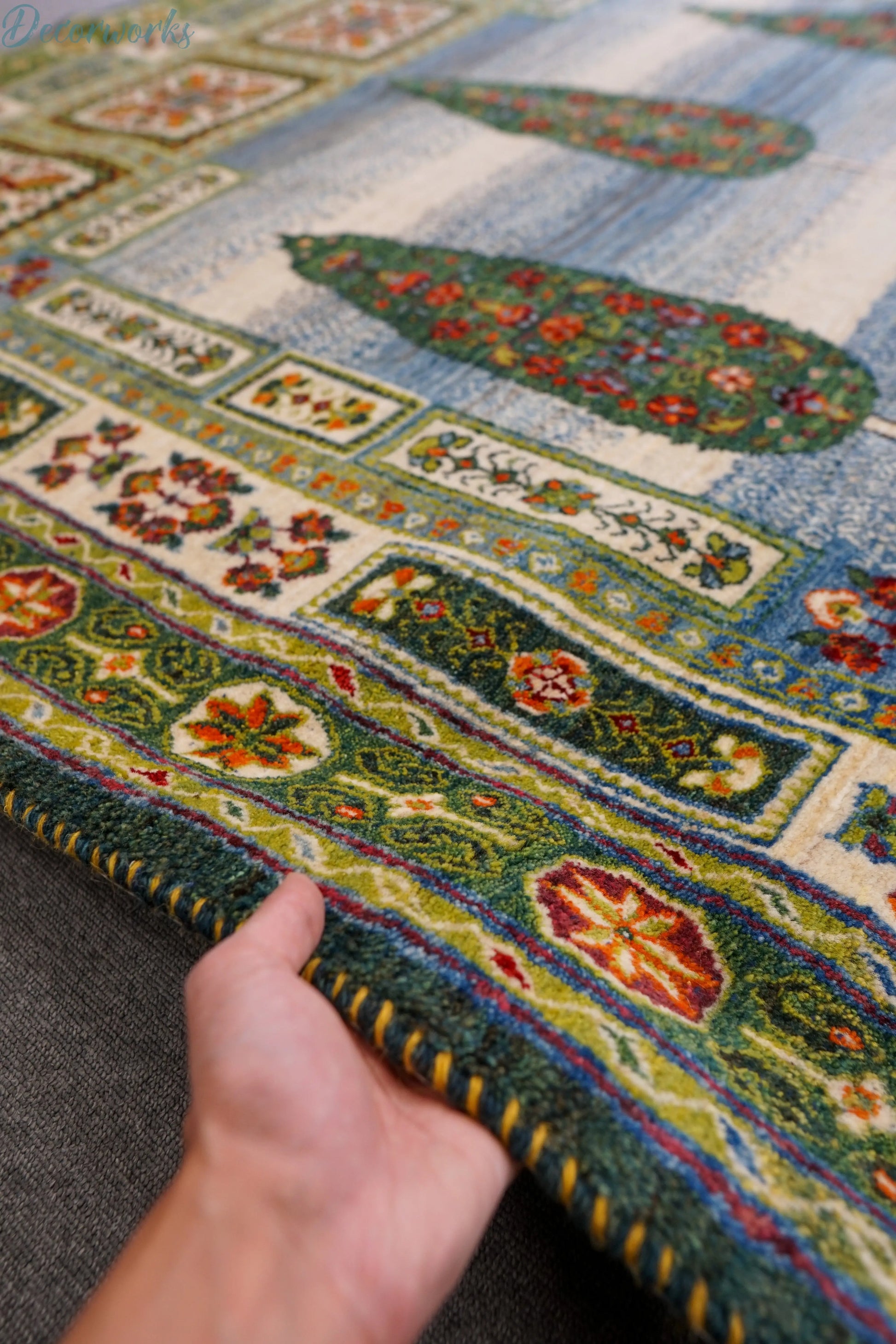 205×176cm ペルシャ手織りカシュクリギャッベ Decorworks
