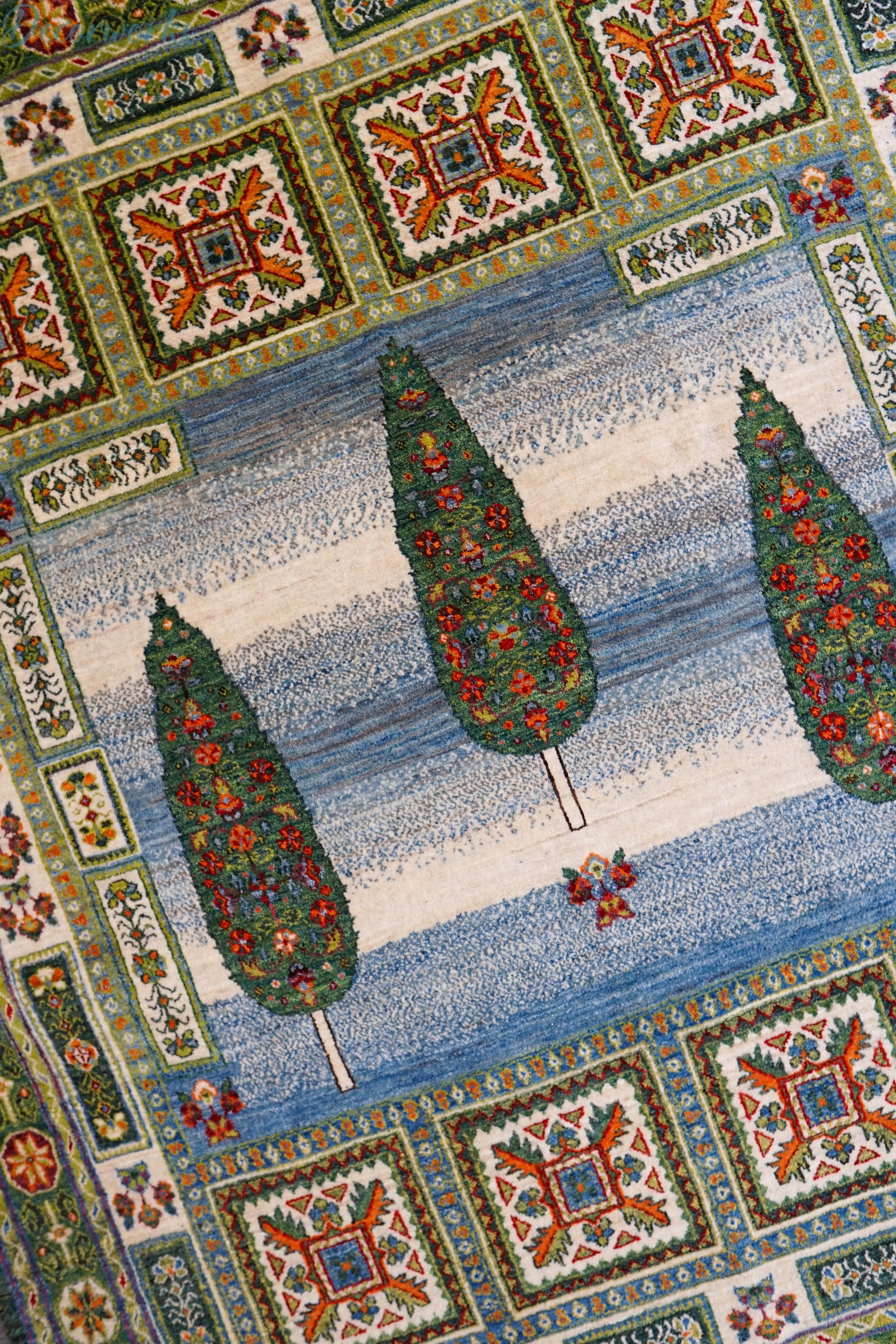 205×176cm ペルシャ手織りカシュクリギャッベ Decorworks