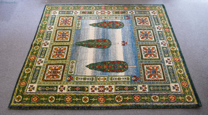 205×176cm ペルシャ手織りカシュクリギャッベ Decorworks