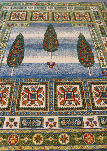 205×176cm ペルシャ手織りカシュクリギャッベ Decorworks