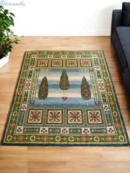 205×176cm ペルシャ手織りカシュクリギャッベ Decorworks