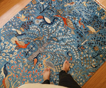 206×149cｍ  アフガニスタン ガズニーウール 手織り絨毯 Decorworks