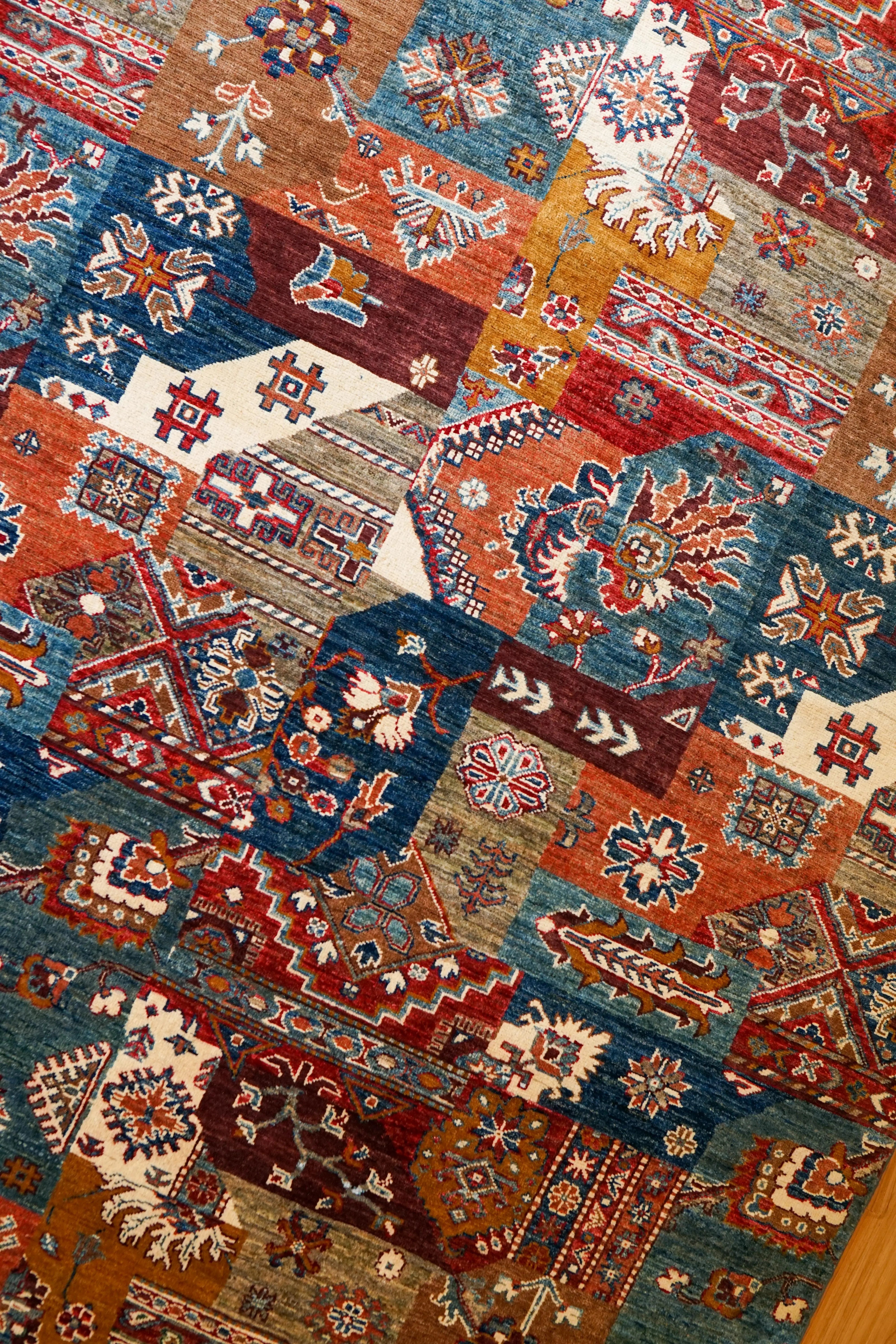 アフガン絨毯 ガズニー産 ウール トライバルパッチワーク