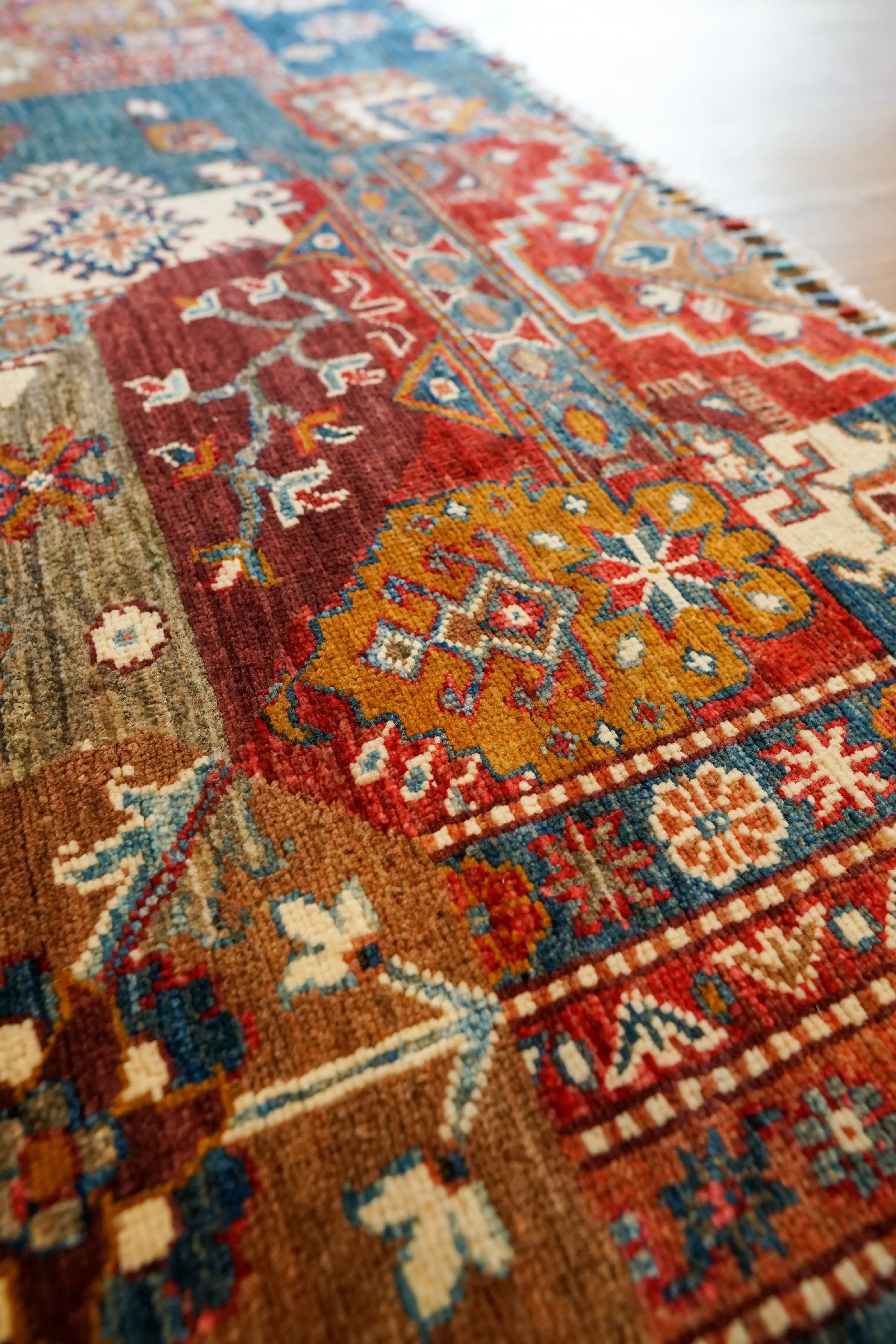 専用 Y2100 アフガン絨毯 ウール 手織り 115×78㎝ 専用 Y2100 アフガン