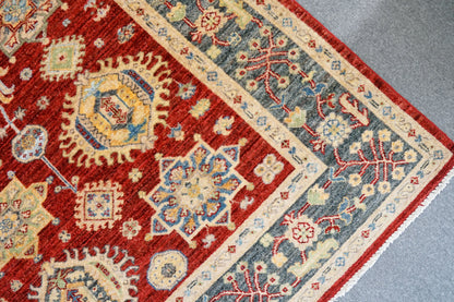206×171cｍ  アフガニスタンガズニーウール手織り絨毯 Decorworks