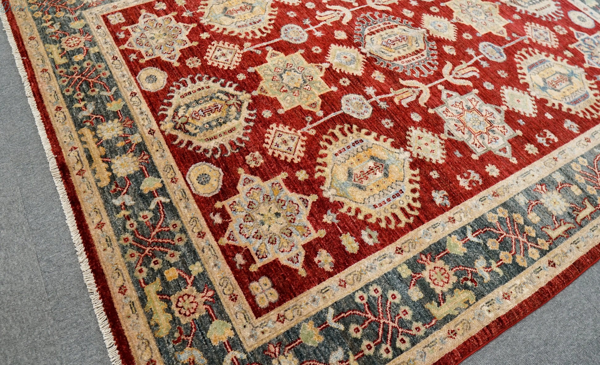 206×171cｍ  アフガニスタンガズニーウール手織り絨毯 Decorworks