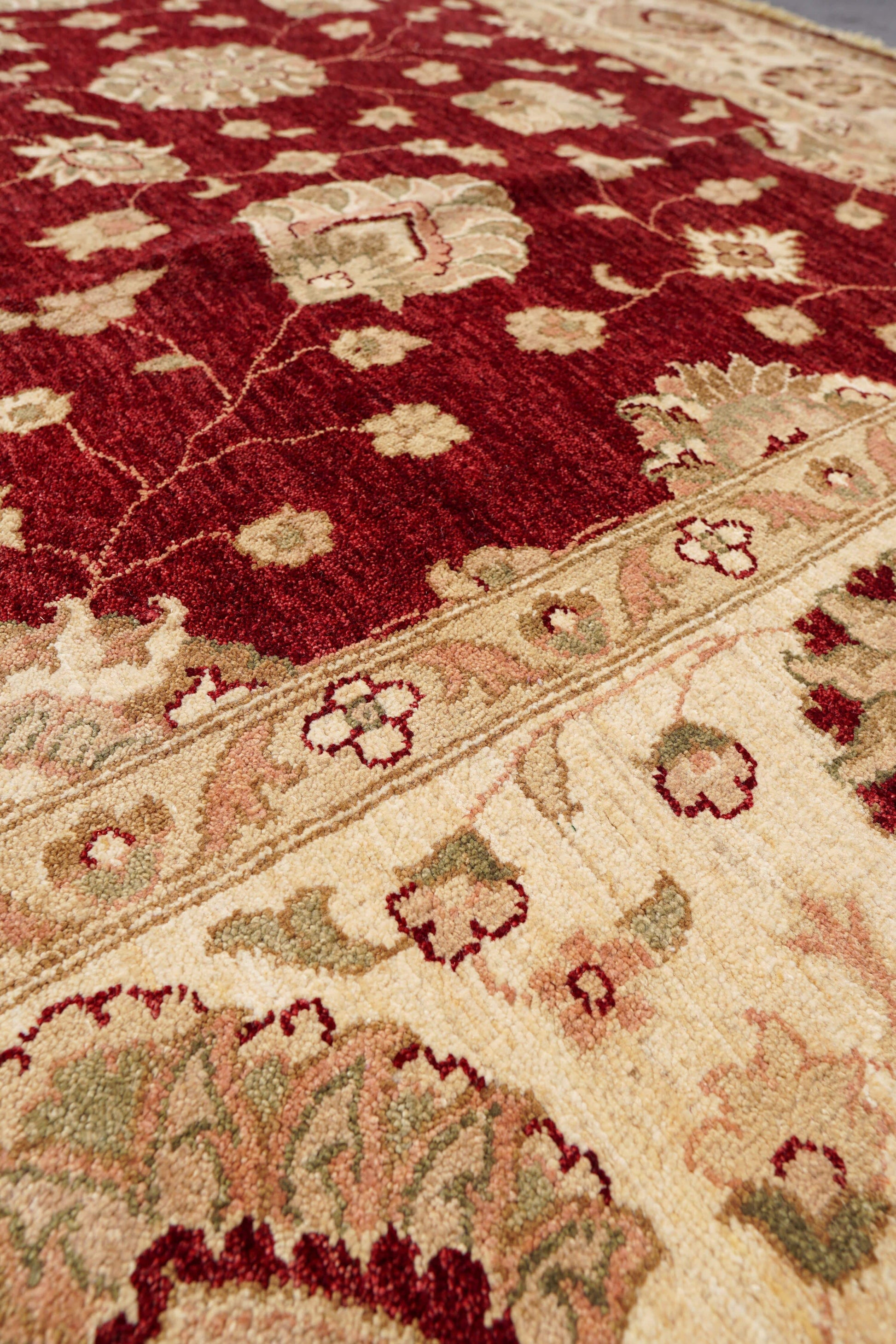  385×255cm パキスタン絨毯 ガゼニウール 手織り ダブルノット