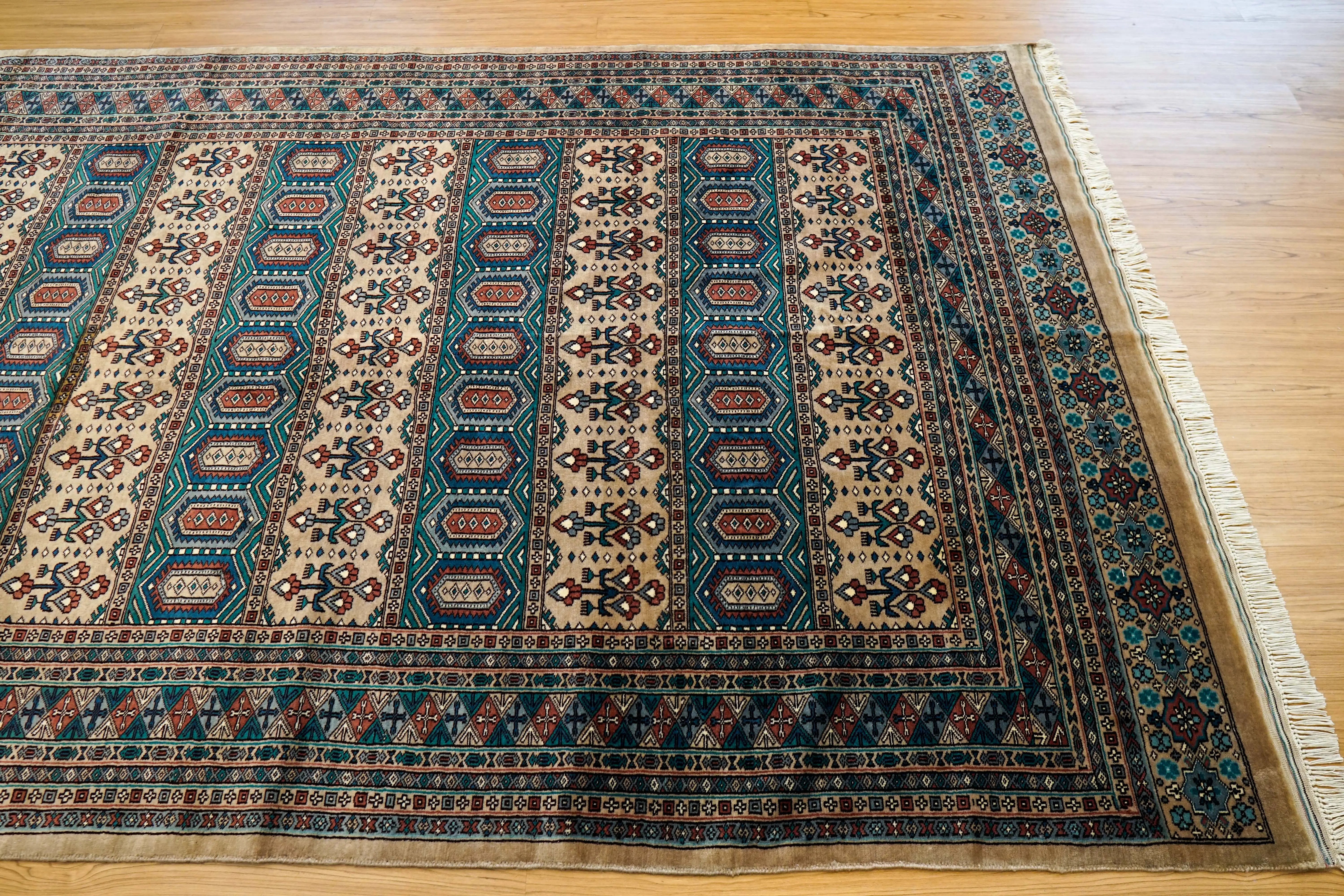 パキスタン手織り絨毯 229×151cm ニュージーランドウール 高品質