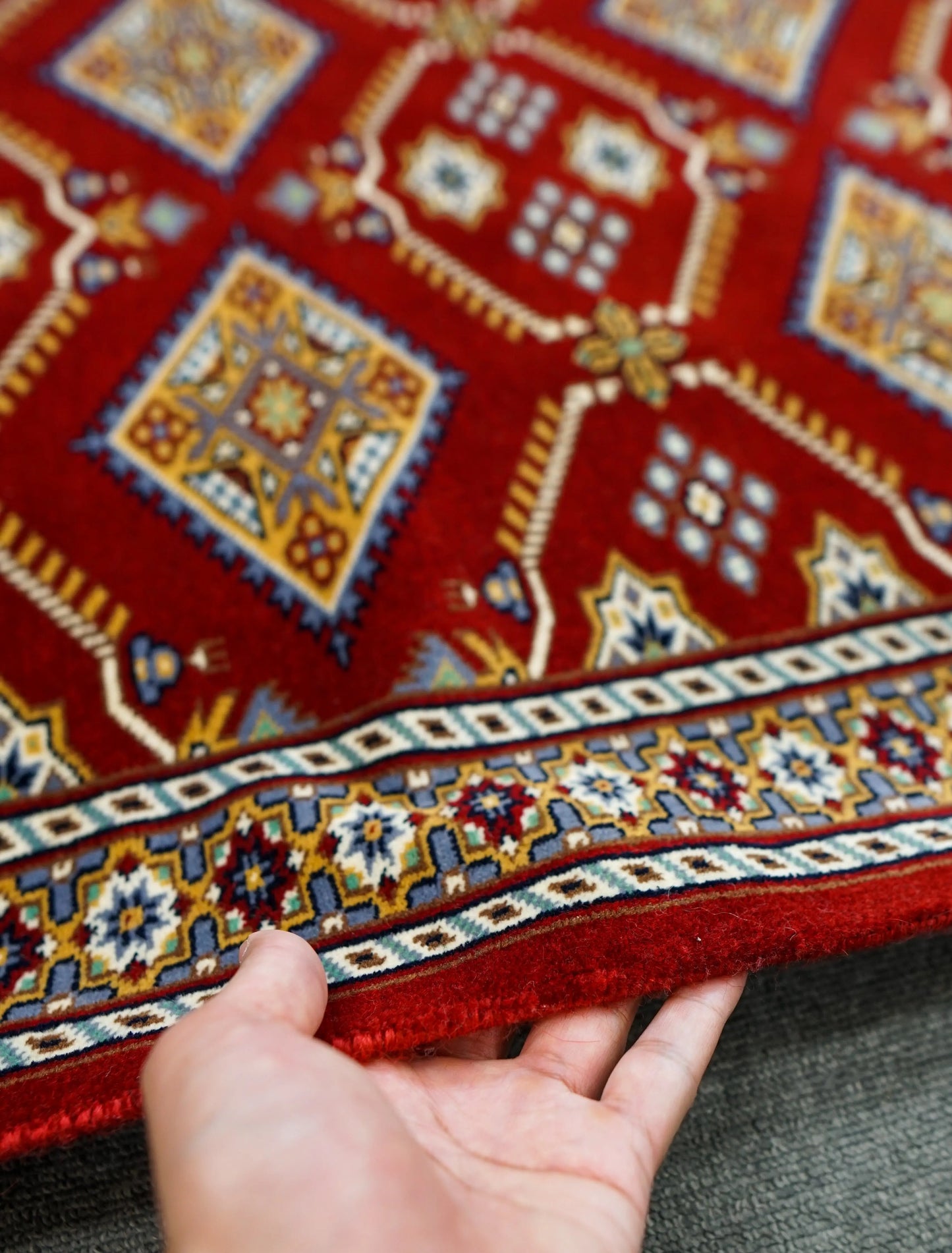 300×80cm  パキスタン手織り絨毯　ランナー Decorworks