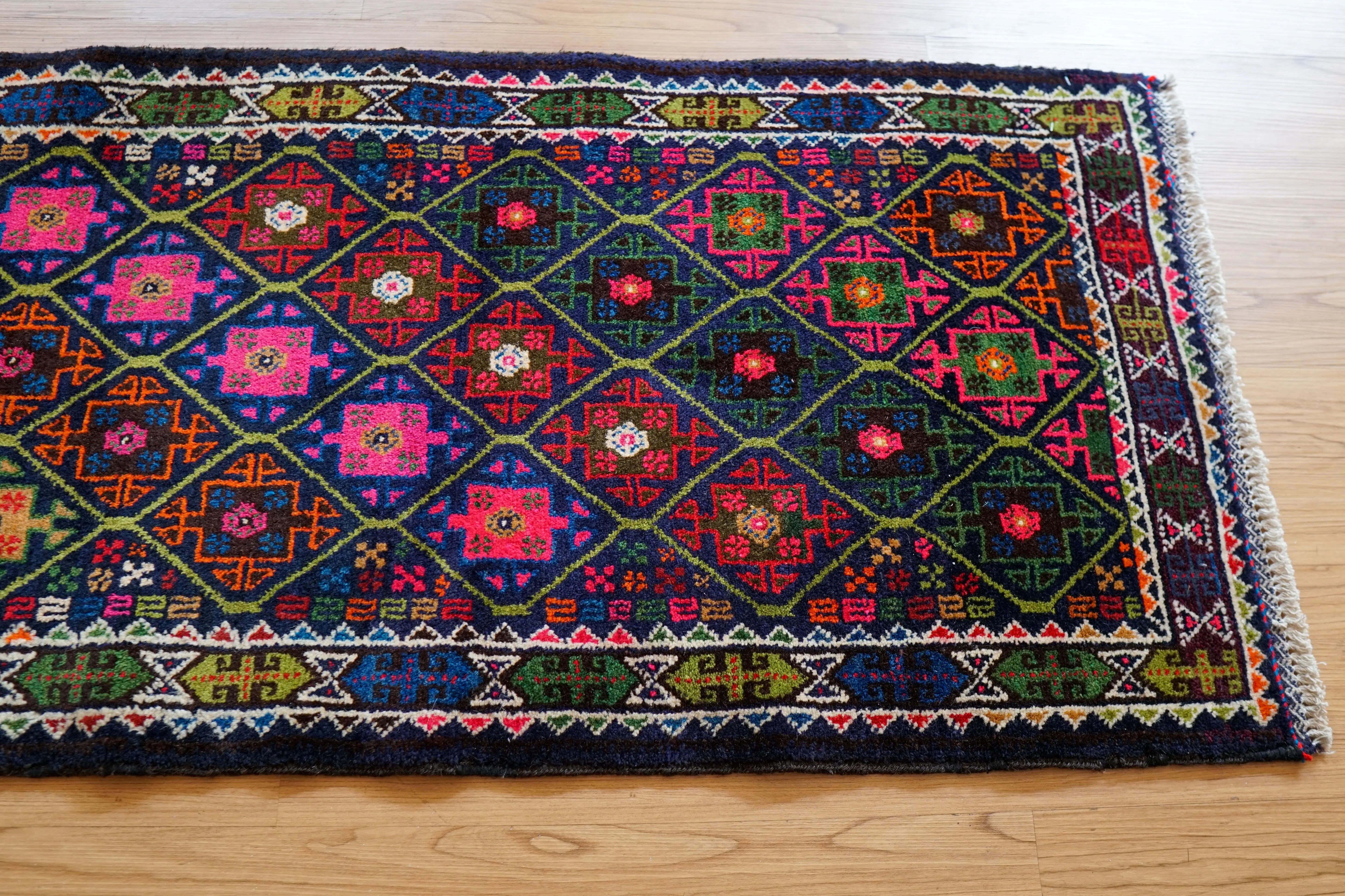 トライバルラグ アフガニスタン手織り絨毯 ランナー 231×55cm – Decorworks