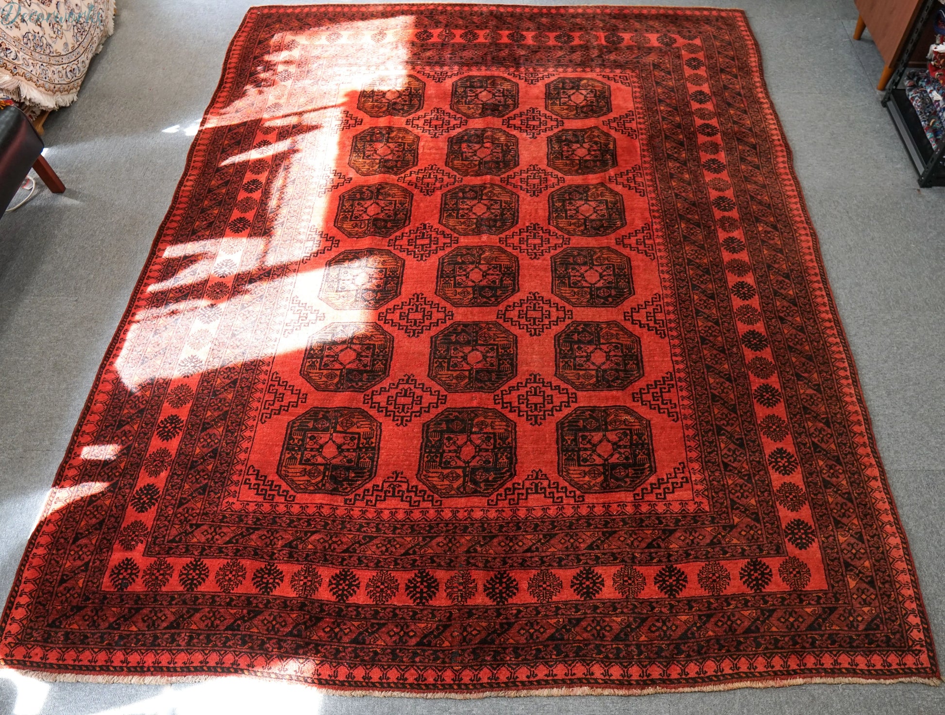 254×198cm　トルクメン ボハララグ トライバルラグ　ヴィンテージラグ　 Decorworks