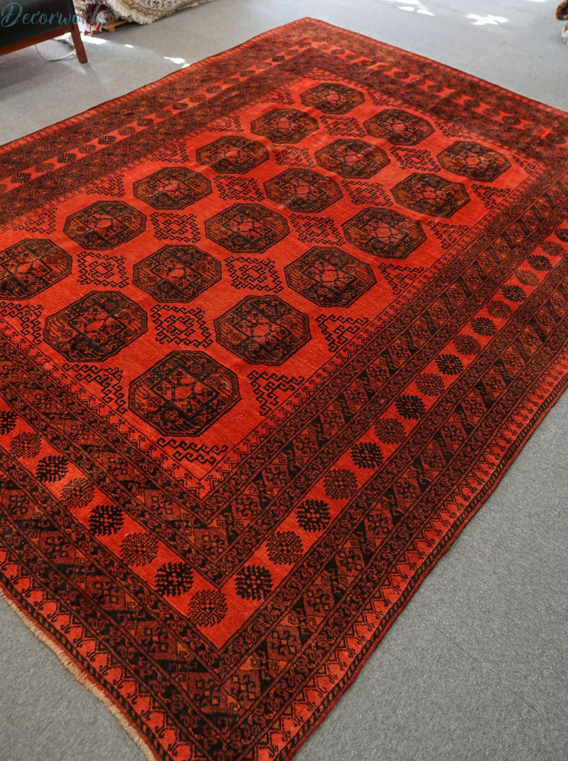 254×198cm　トルクメン ボハララグ トライバルラグ　ヴィンテージラグ　 Decorworks