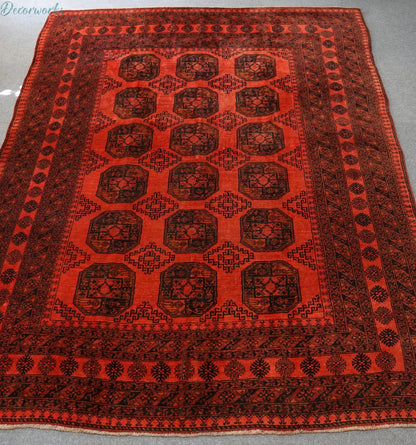 254×198cm　トルクメン ボハララグ トライバルラグ　ヴィンテージラグ　 Decorworks