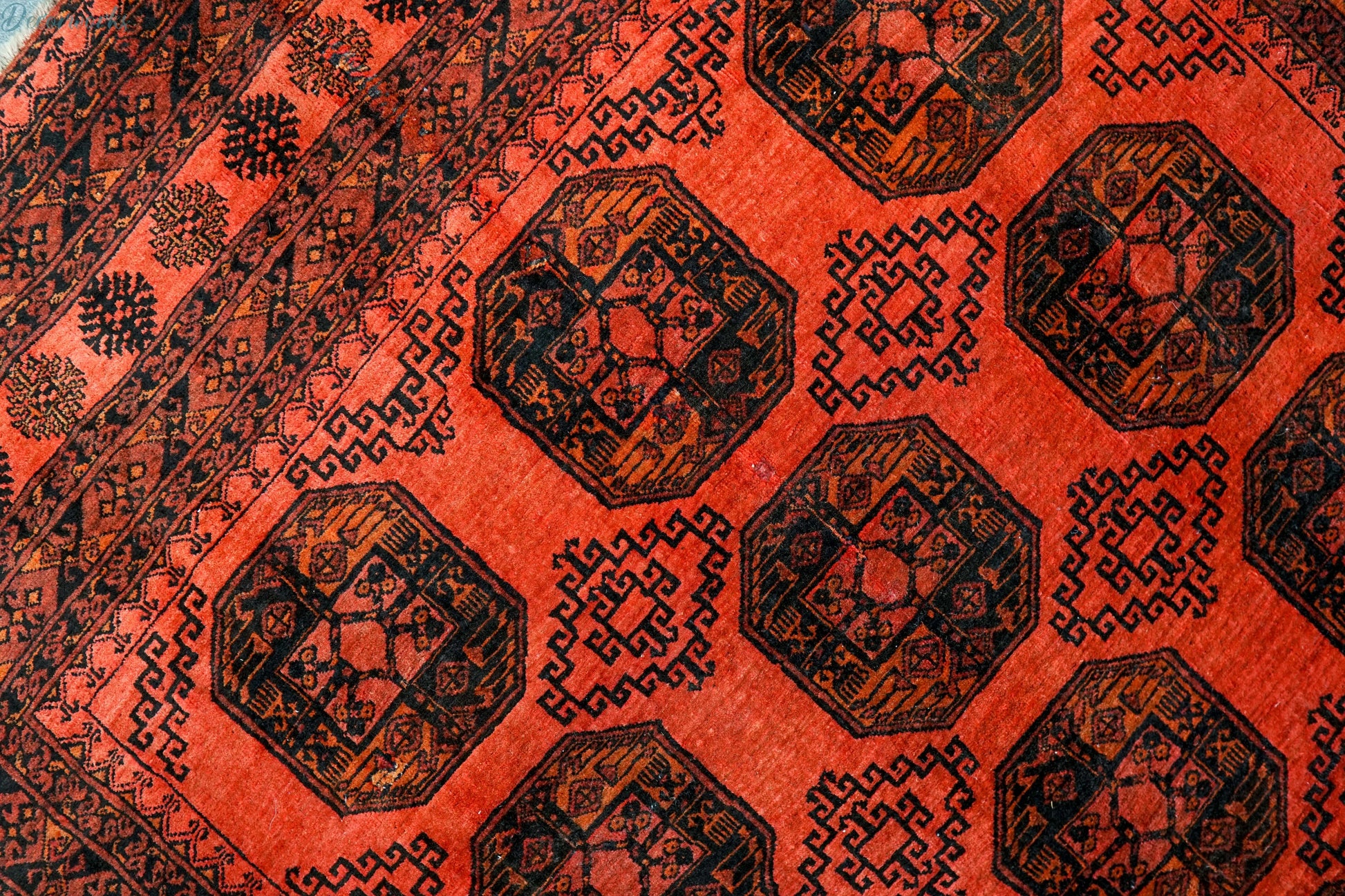 254×198cm　トルクメン ボハララグ トライバルラグ　ヴィンテージラグ　 Decorworks