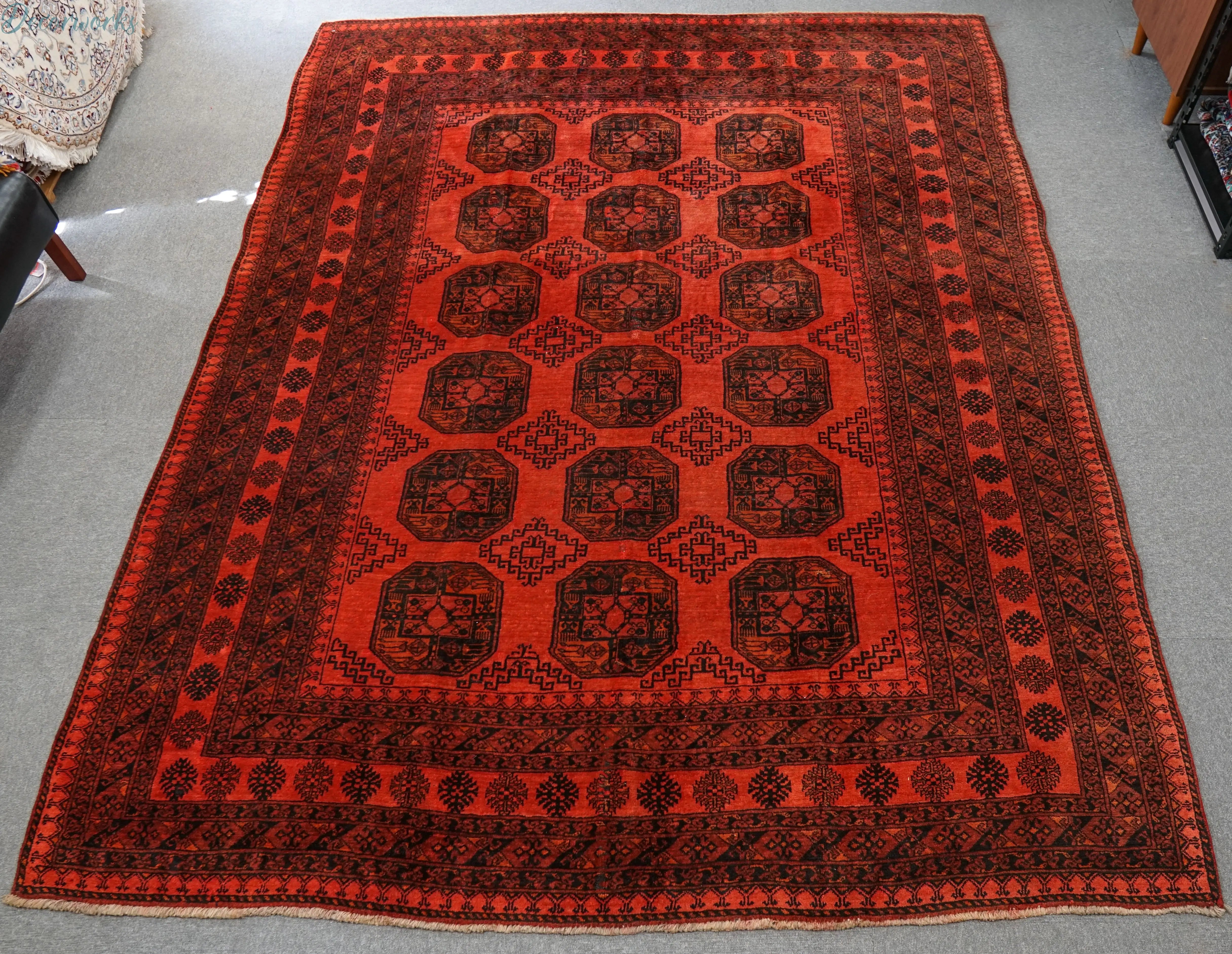 254×198cm トルクメン ボハララグ トライバルラグ ヴィンテージラグ