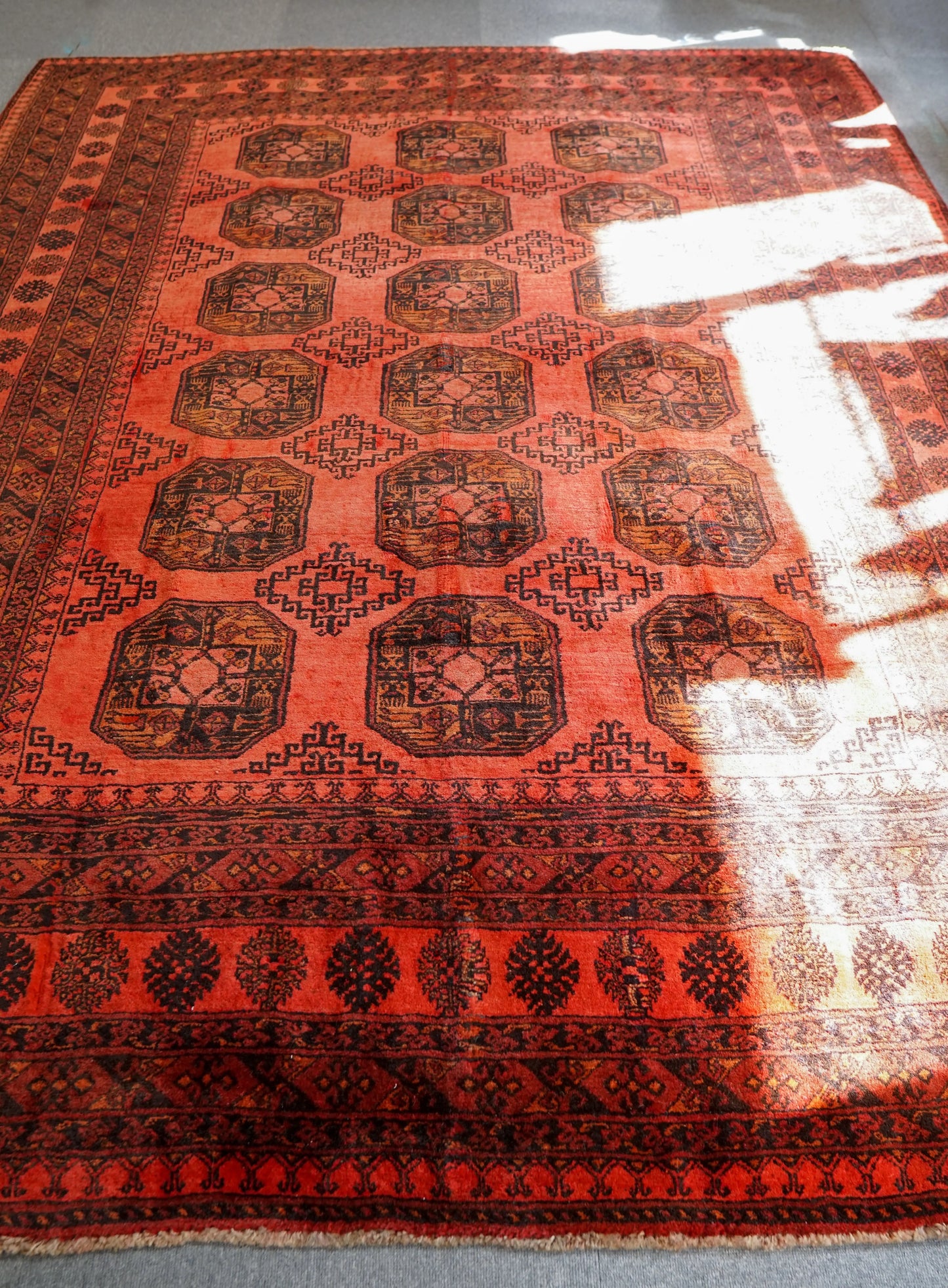 254×198cm　トルクメン ボハララグ トライバルラグ　ヴィンテージラグ　 Decorworks