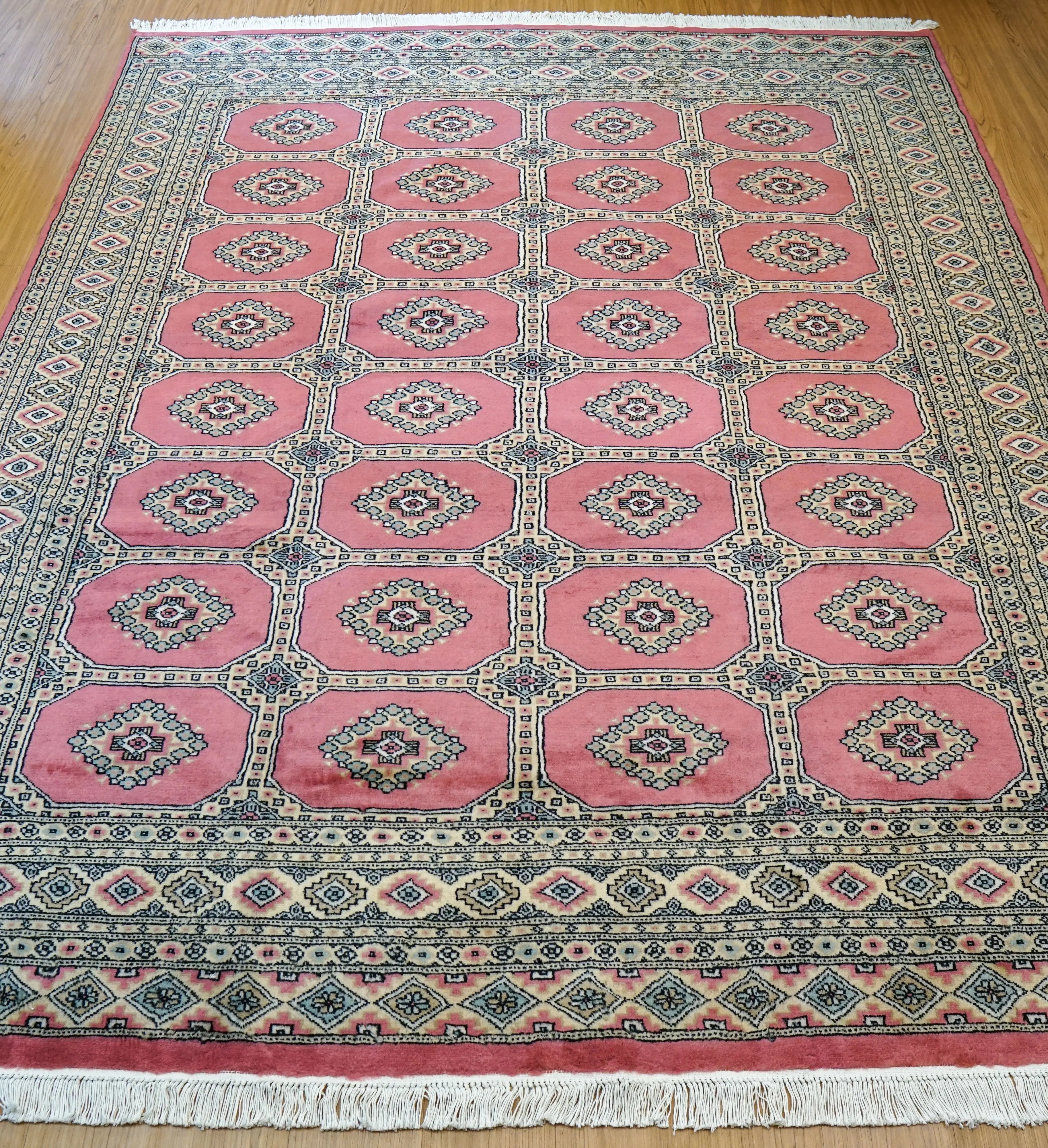 パキスタン手織り絨毯 ジャルダール柄 高級ウール 255×205cm - Decorworks