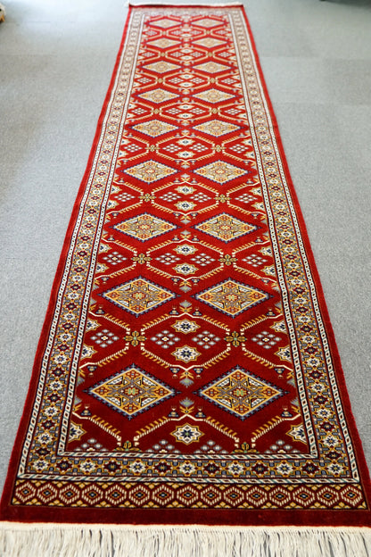 300×80cm  パキスタン手織り絨毯　ランナー Decorworks