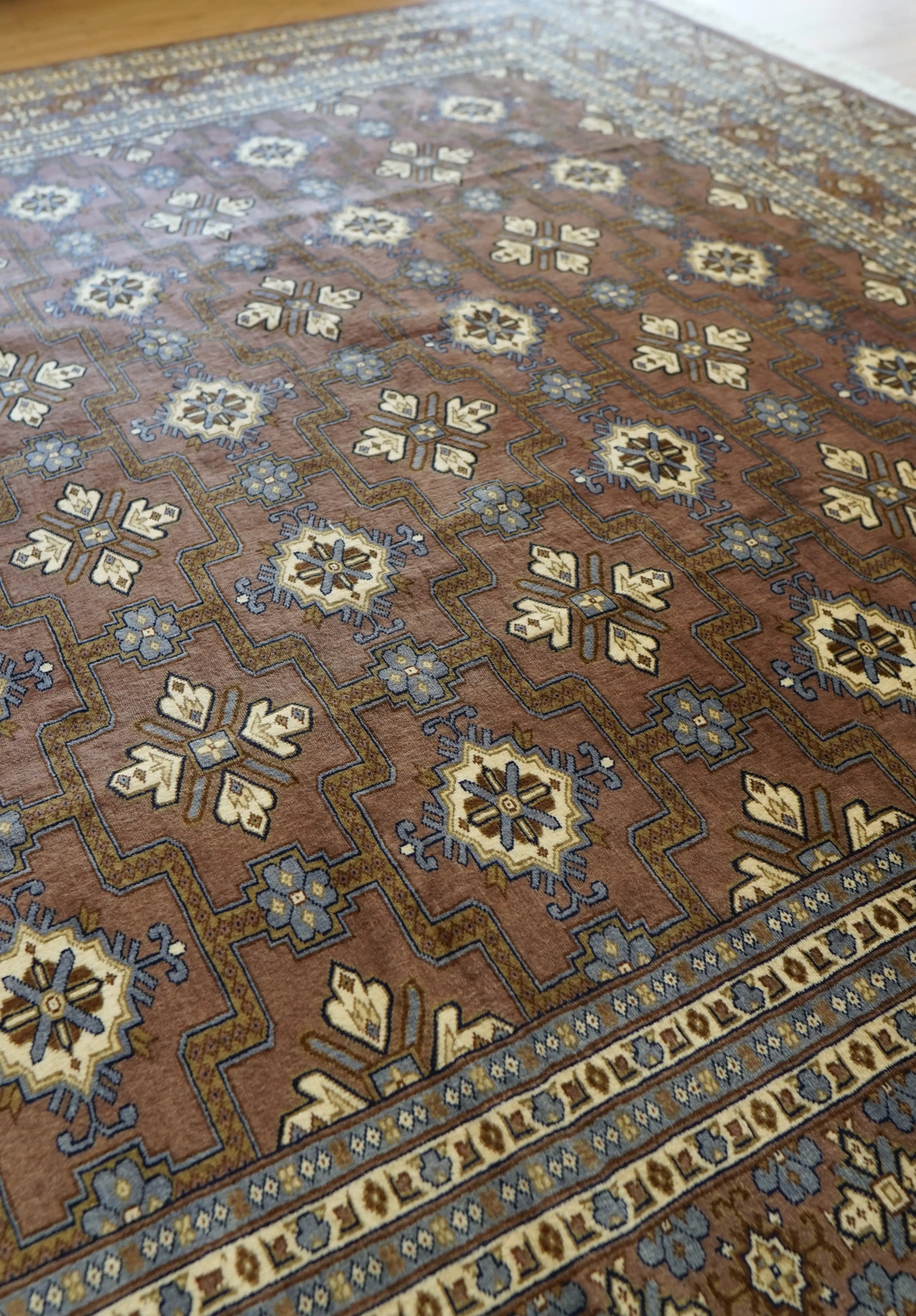 パキスタン手織り絨毯 307×220cm ニュージーランド産メリノ