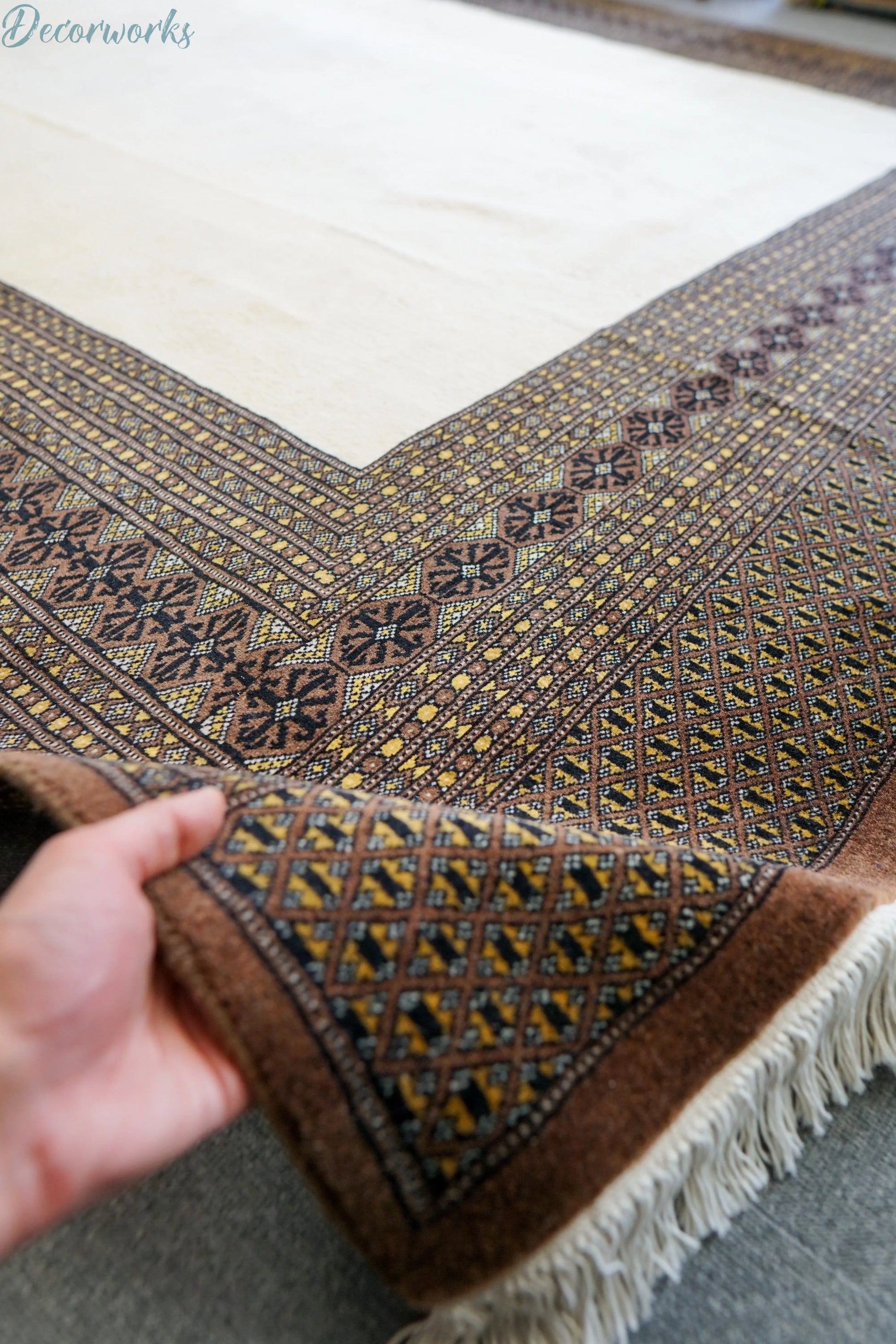 310×220cm【パキスタン手織り絨毯 Decorworks