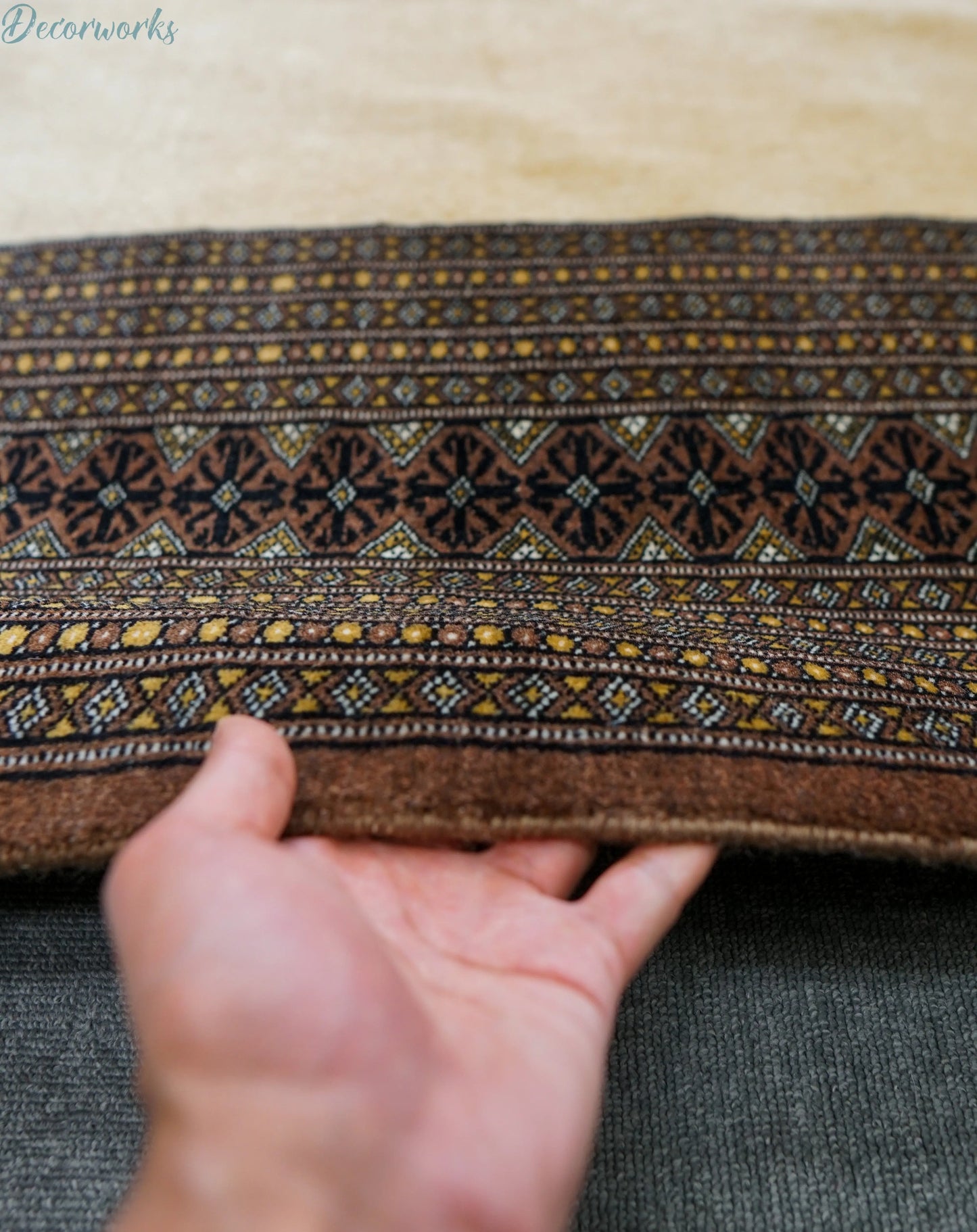 310×220cm【パキスタン手織り絨毯 Decorworks