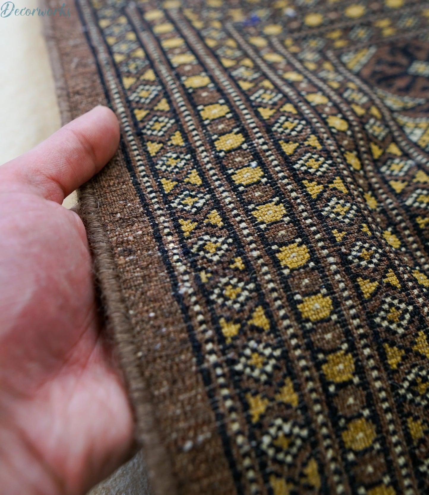 310×220cm【パキスタン手織り絨毯 Decorworks