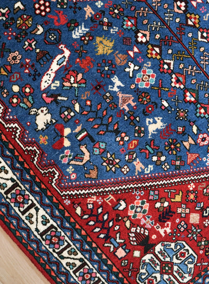 152×105cm　 ペルシャ手織り絨毯 アバデ Decorworks