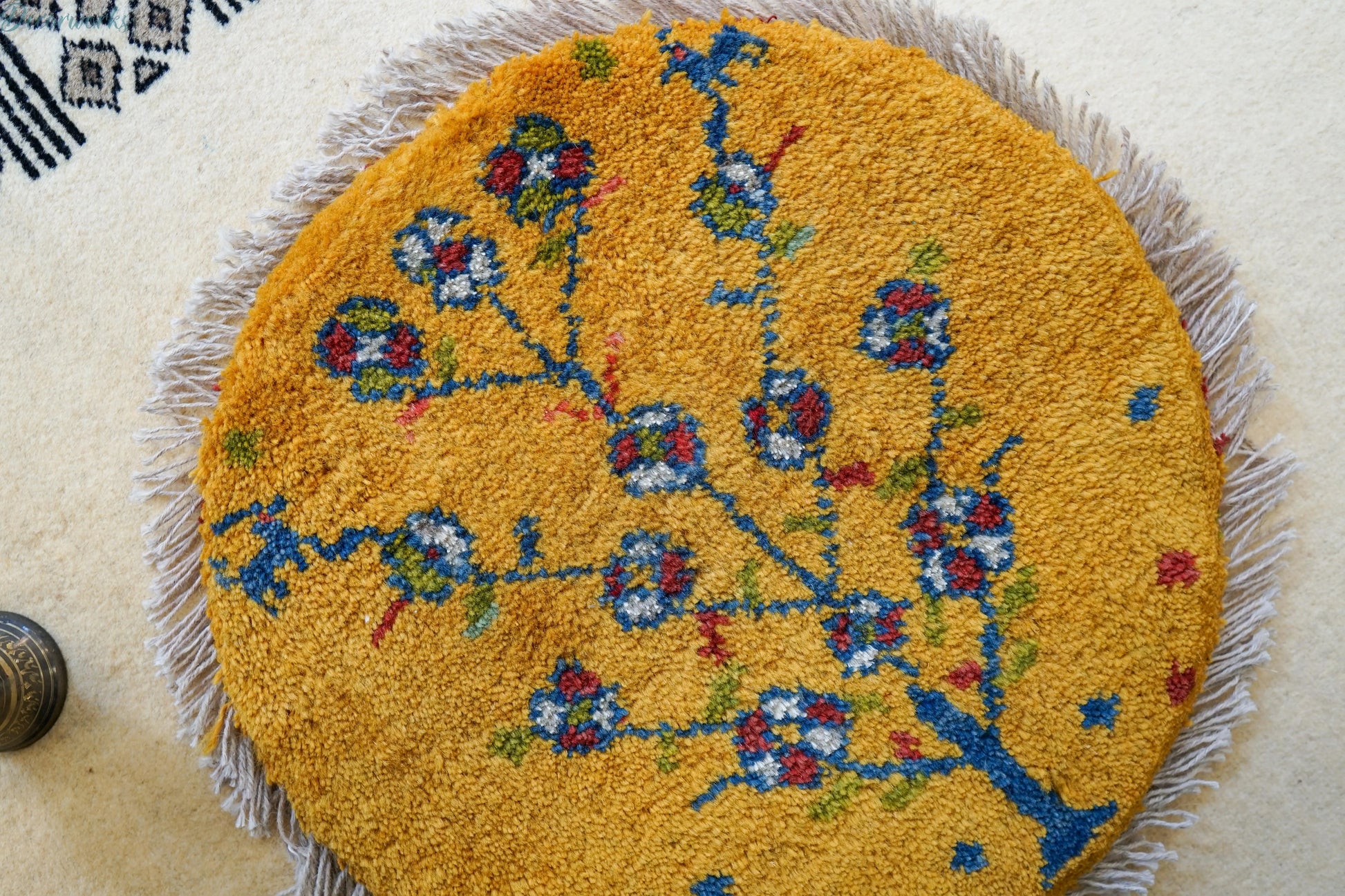 40×40cm  ペルシャ絨毯 手織りギャッベアマレ族ギャベ Decorworks
