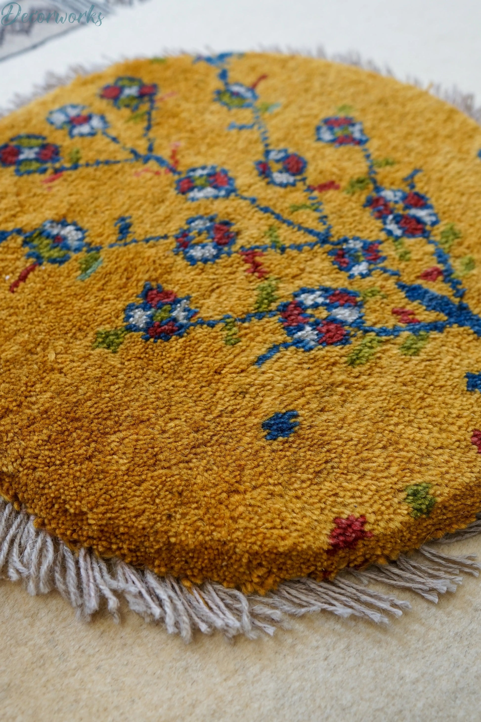 40×40cm  ペルシャ絨毯 手織りギャッベアマレ族ギャベ Decorworks