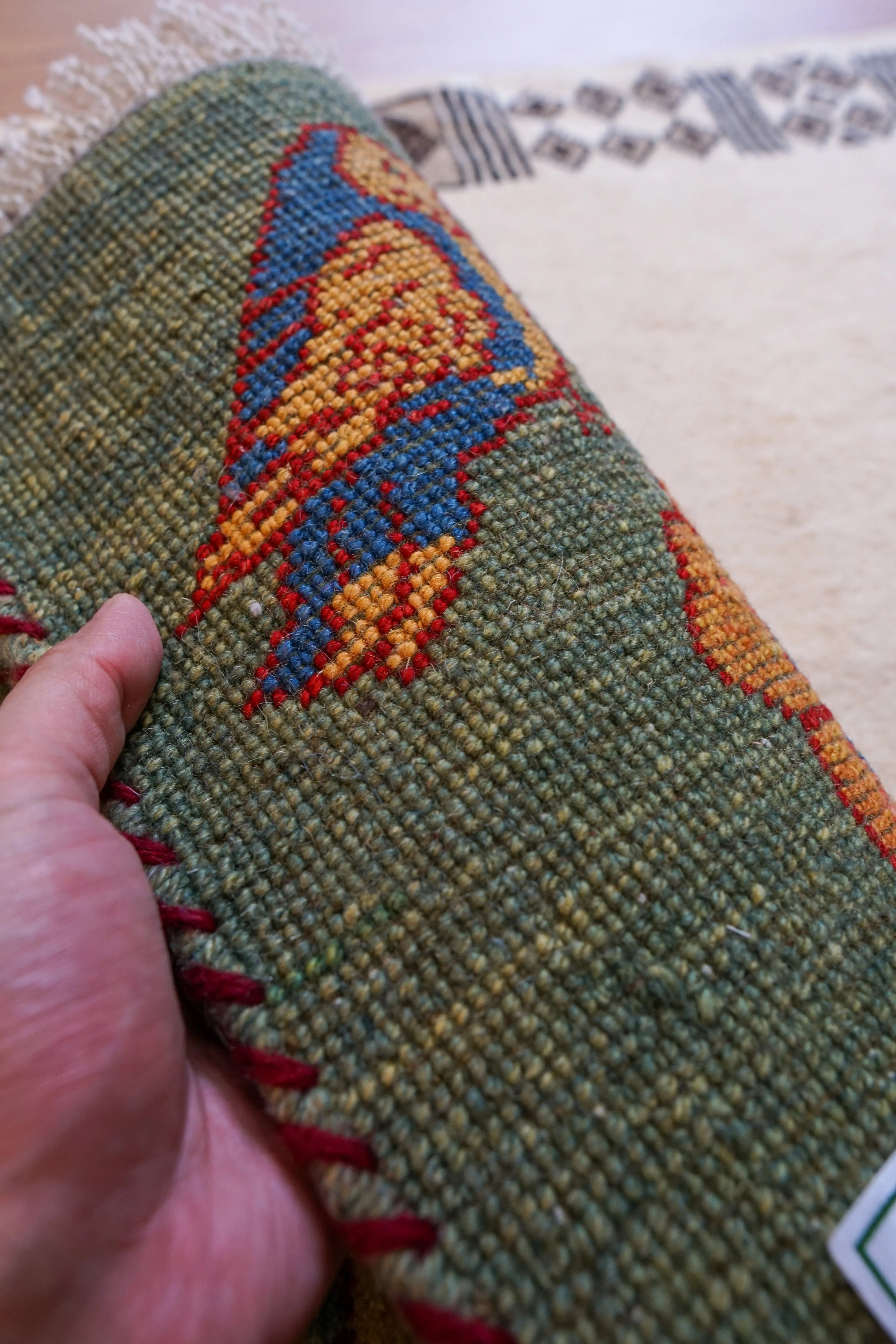 40×40cm ペルシャ絨毯 手織りギャッベ アマレ族 ギャベ - Decorworks