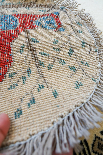 40×40cm　ペルシャ絨毯 手織りギャッベ アマレ族ギャッベ ギャベ Decorworks