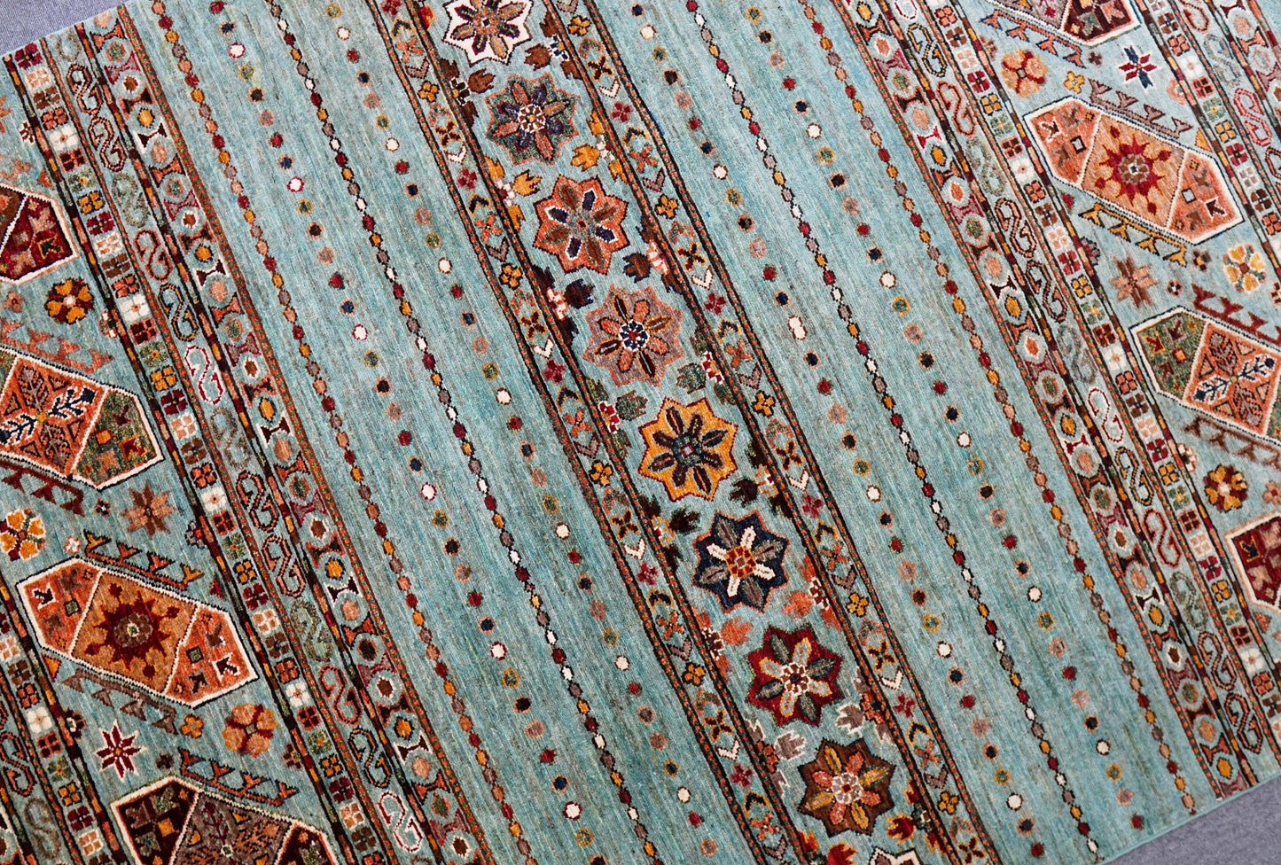  アフガニスタン ガズニーウール 手織り絨毯 210×153cｍ khurjeen rug