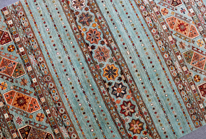  アフガニスタン ガズニーウール 手織り絨毯 210×153cｍ khurjeen rug