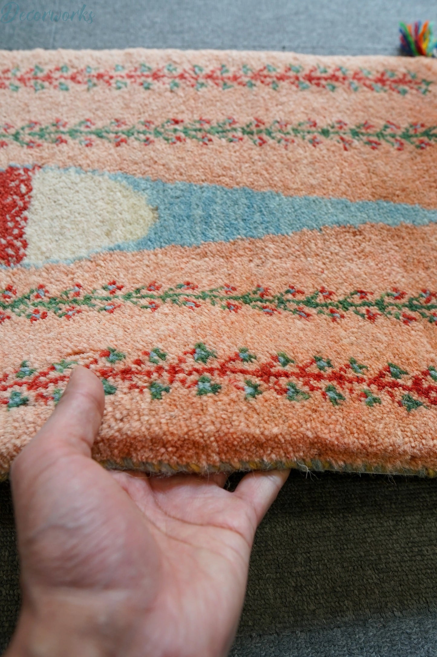 60×40cm ペルシャ絨毯 手織りギャッベ Decorworks