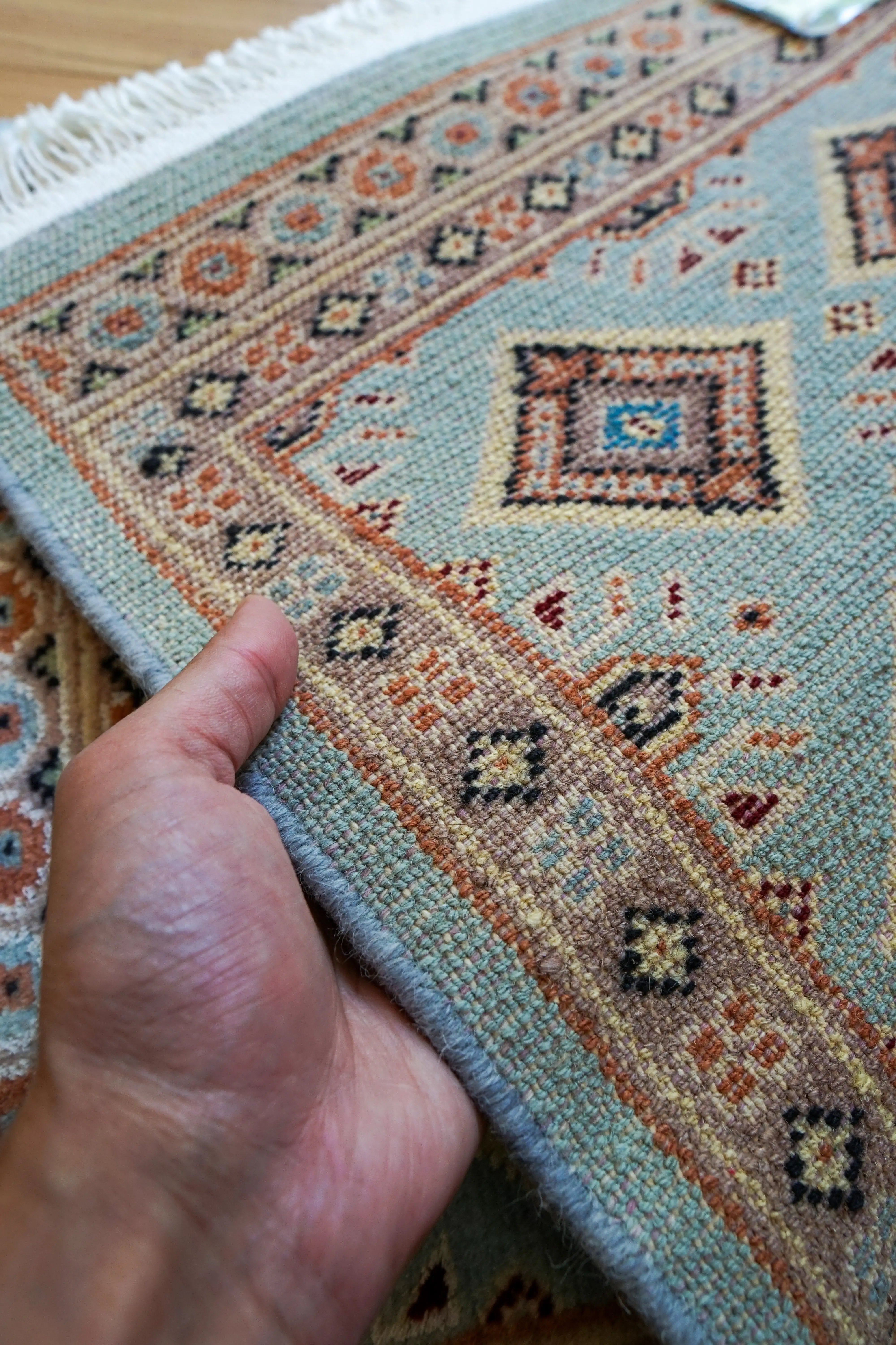 65×46cm 人気 パキスタン手織り絨毯