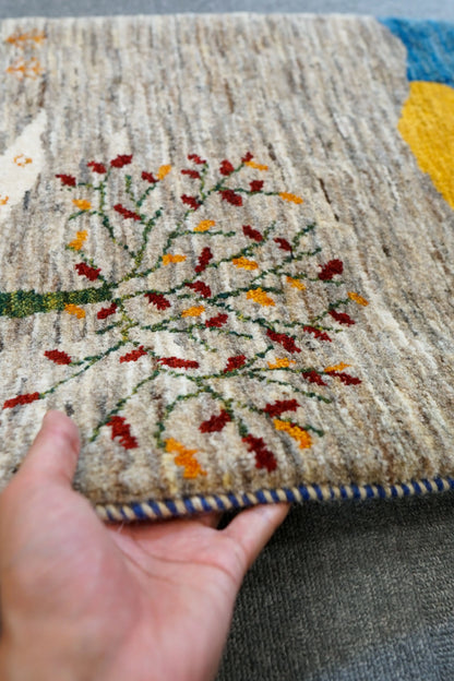 148×49cm【ペルシャ手織りカシュクリギャッベ] リズ バフト ギャッベ 手織り絨毯 Decorworks
