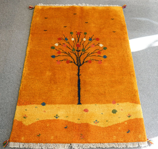 150×100cm 【ペルシャ絨毯 手織りギャッベ】アマレ族ギャッベ ギャベ Decorworks