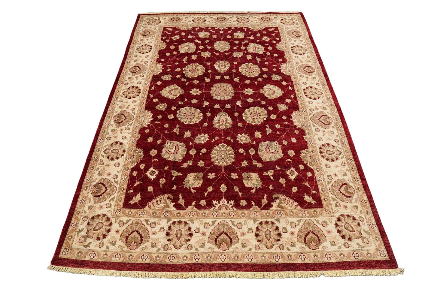  385×255cm パキスタン絨毯 ガゼニウール 手織り ダブルノット