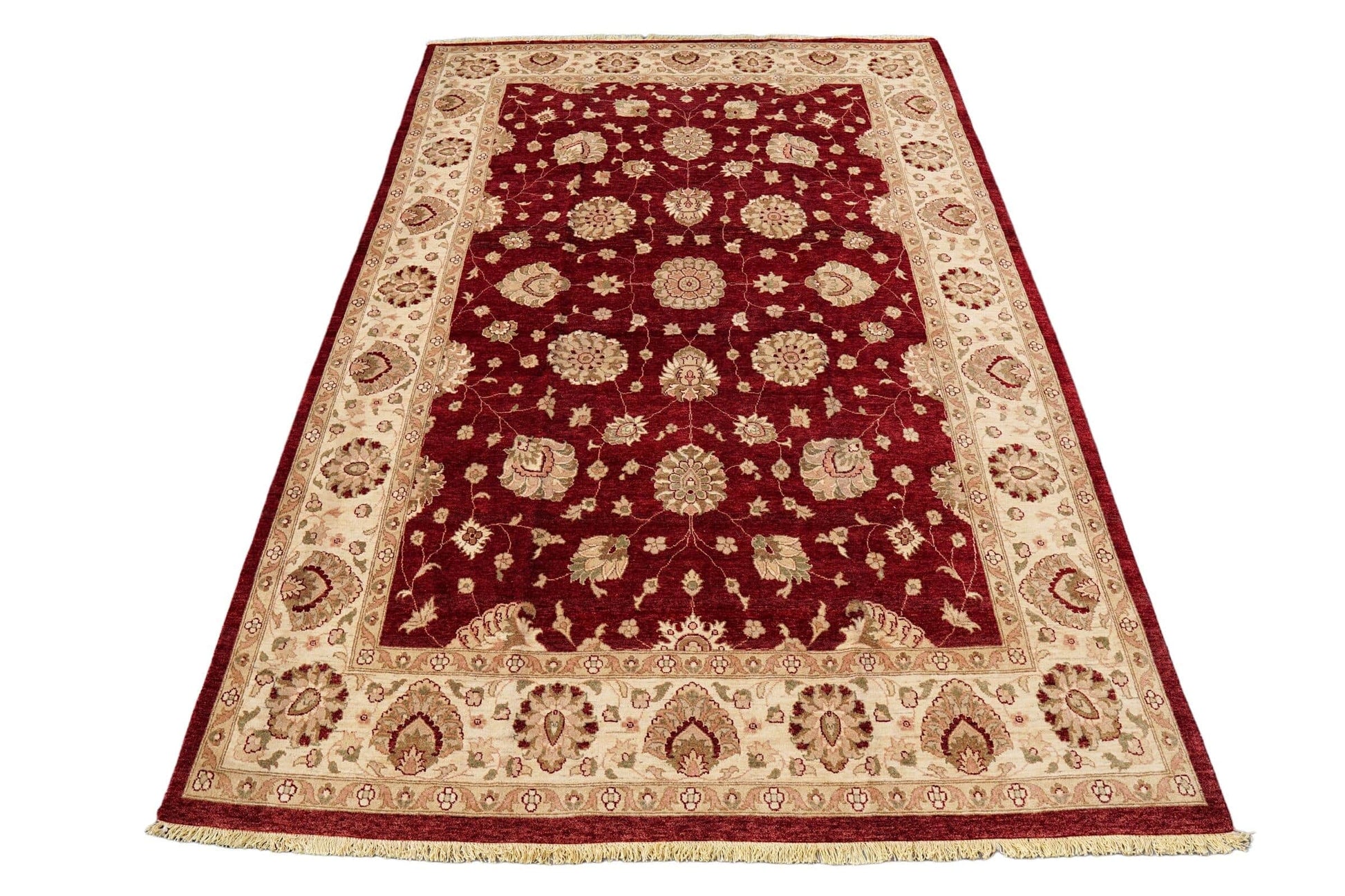  385×255cm パキスタン絨毯 ガゼニウール 手織り ダブルノット