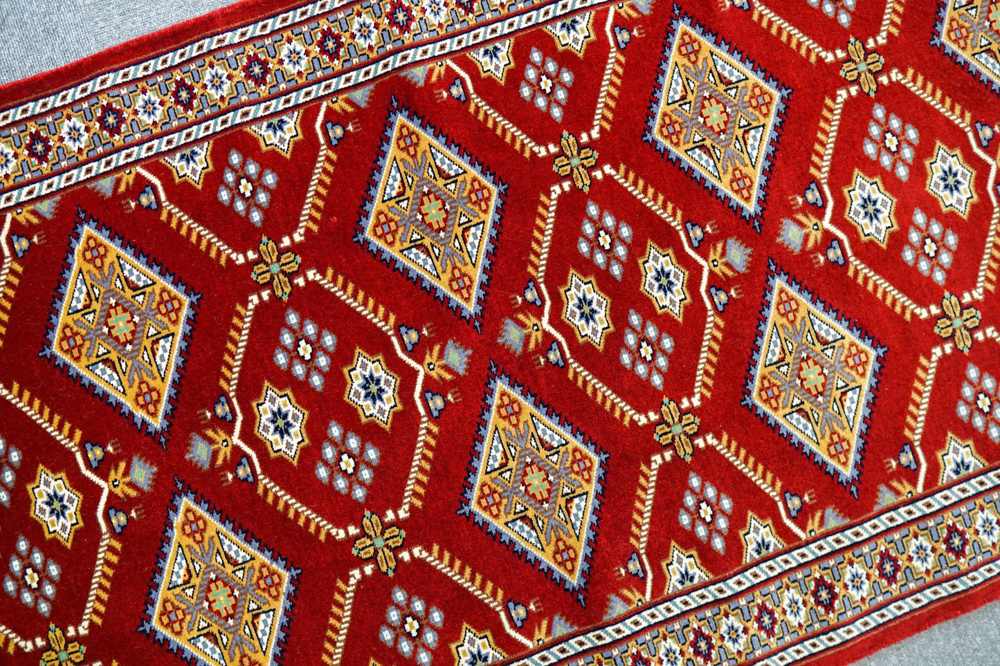 300×80cm  パキスタン手織り絨毯　ランナー Decorworks
