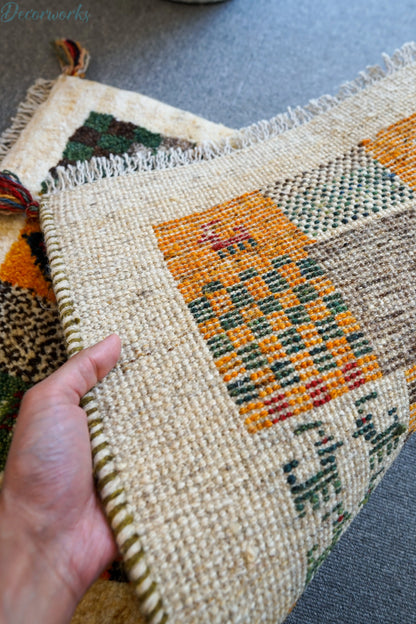 80×52cm ペルシャ絨毯 ギャッベ ギャベ 玄関マット Decorworks