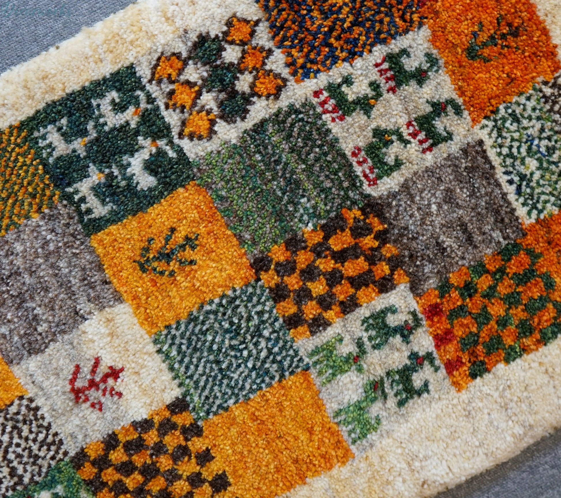 80×52cm ペルシャ絨毯 ギャッベ ギャベ 玄関マット Decorworks