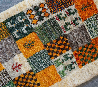 80×52cm ペルシャ絨毯 ギャッベ ギャベ 玄関マット Decorworks