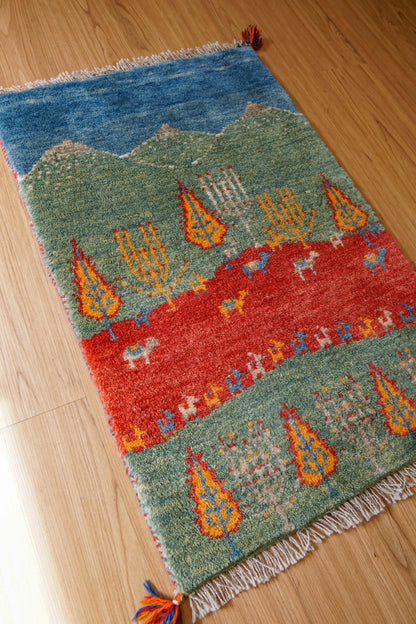 Collection 80×53cm  ペルシャ絨毯 手織りギャッベアマレ族