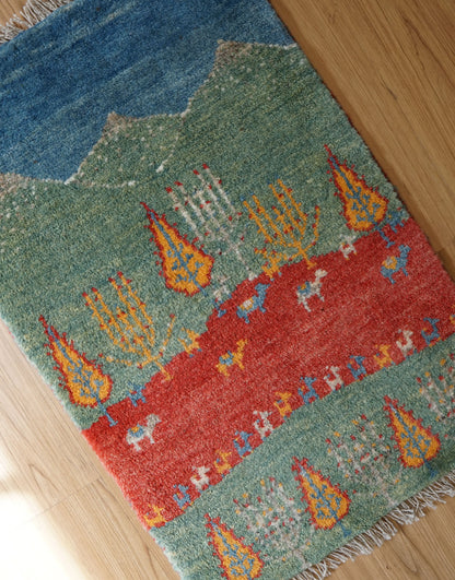 Collection 80×53cm  ペルシャ絨毯 手織りギャッベアマレ族