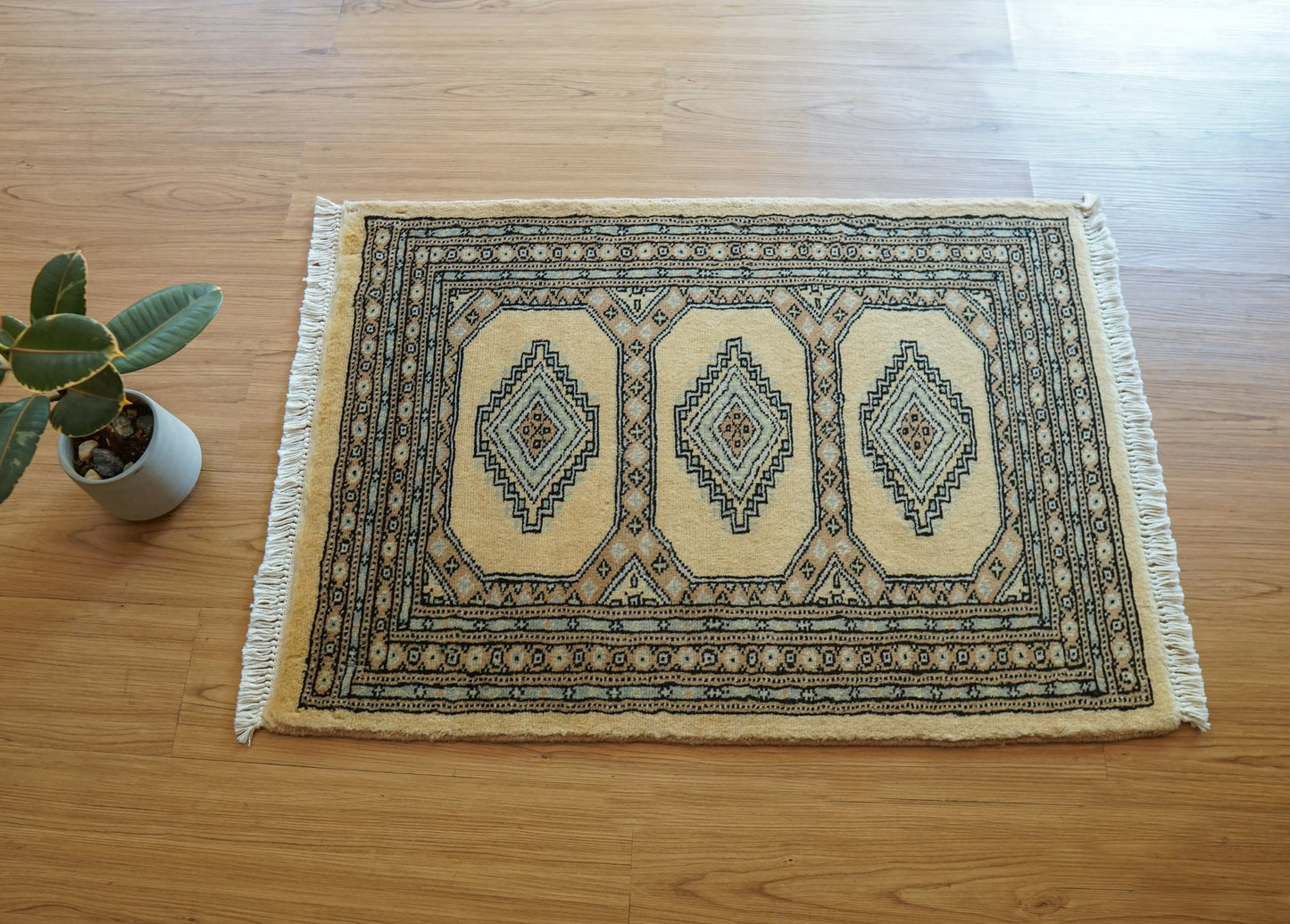 Collection 87×62cm パキスタン手織り絨毯  ジャールダールデザイン