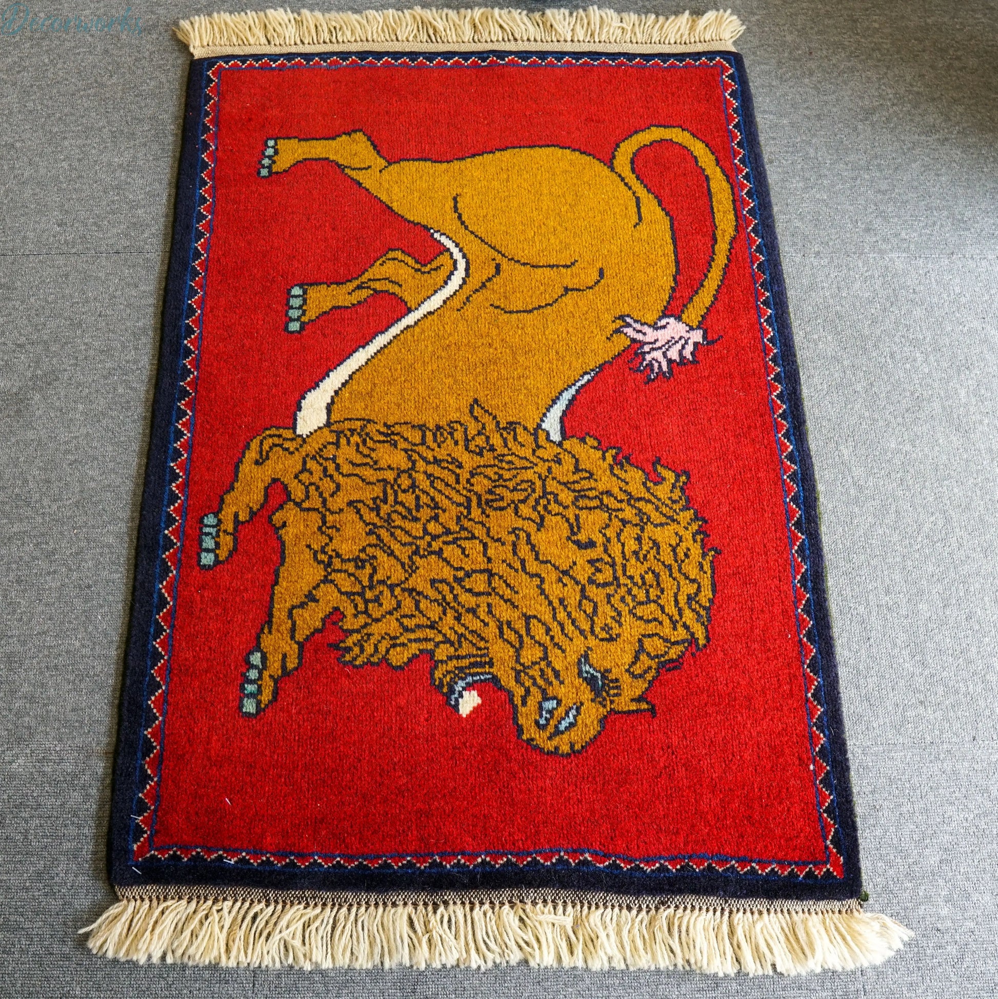 89x63cm 手織り ペルシャ絨毯　カシュカイ族 Decorworks