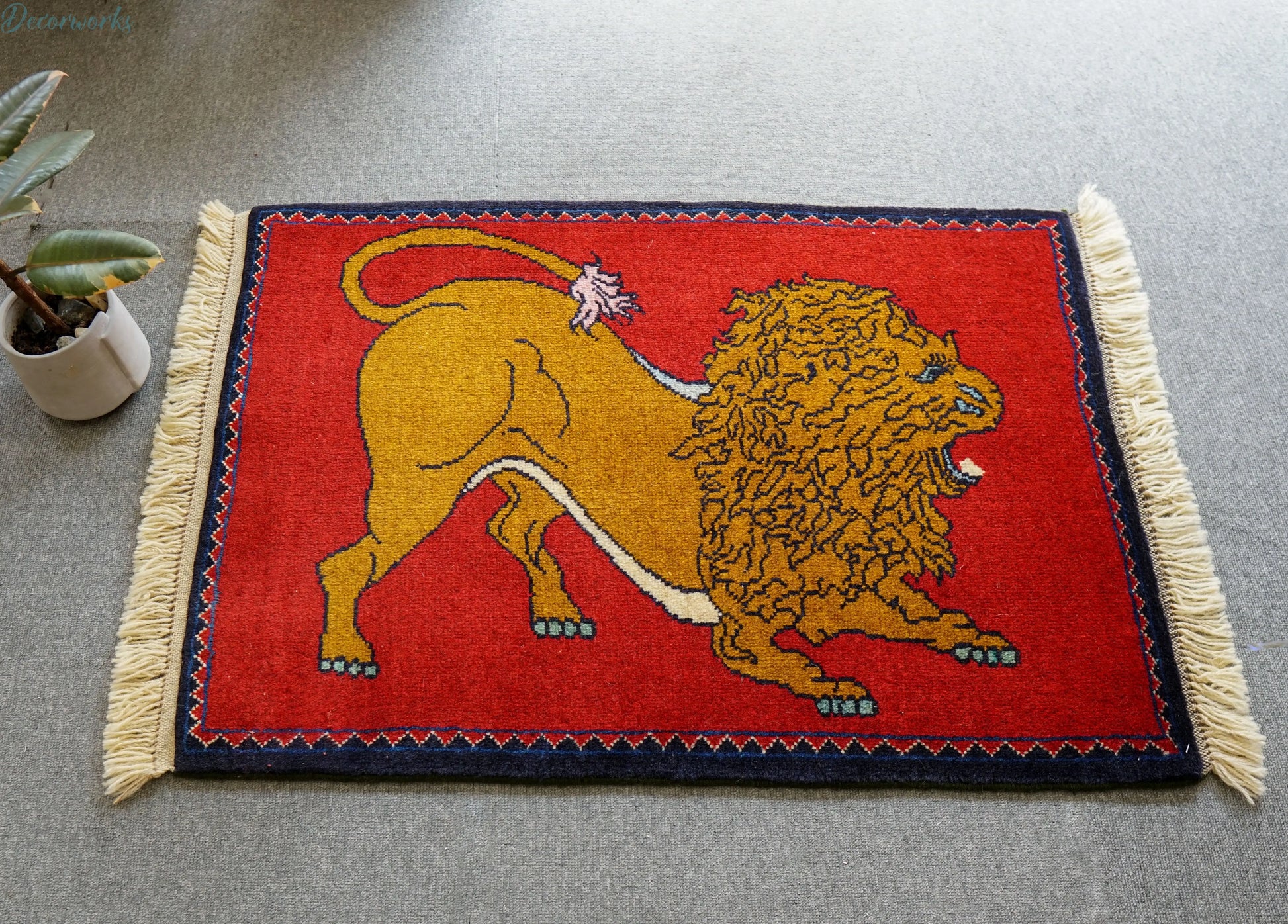 89x63cm 手織り ペルシャ絨毯　カシュカイ族 Decorworks