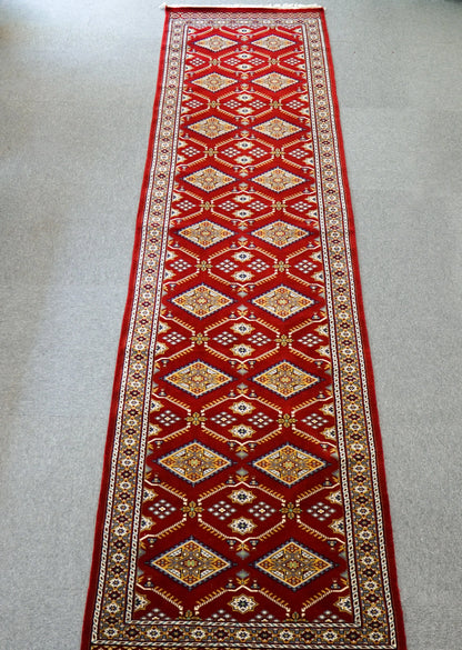 300×80cm  パキスタン手織り絨毯　ランナー Decorworks