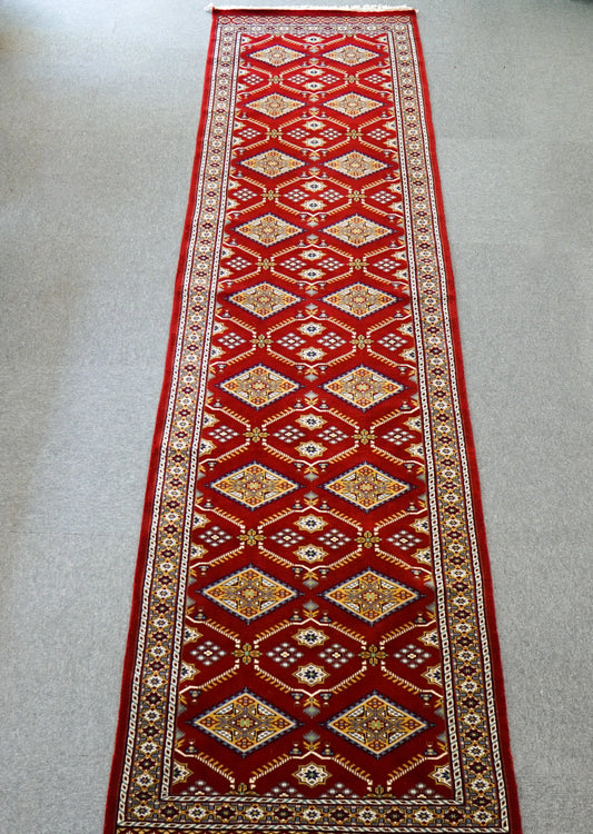 300×80cm  パキスタン手織り絨毯　ランナー Decorworks